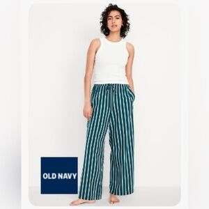 Old Navy Poplin Wide Leg Pajama Pants